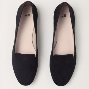 H&M black faux suede flats 9 (41)